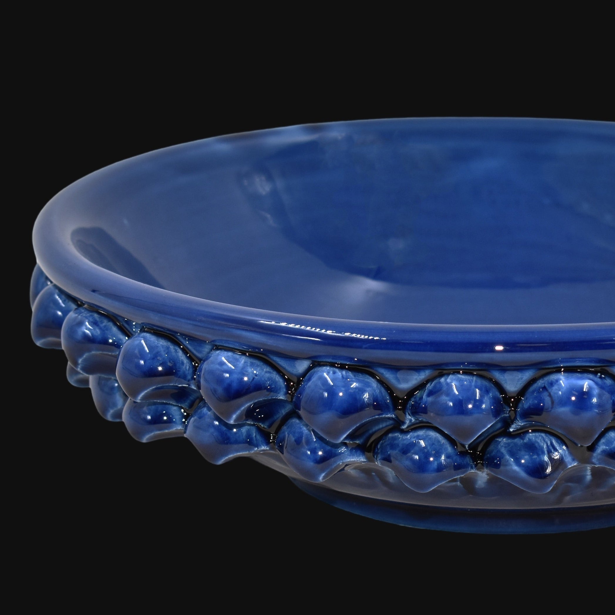 Ciotola a pigna blu intenso - Bomboniera in ceramica