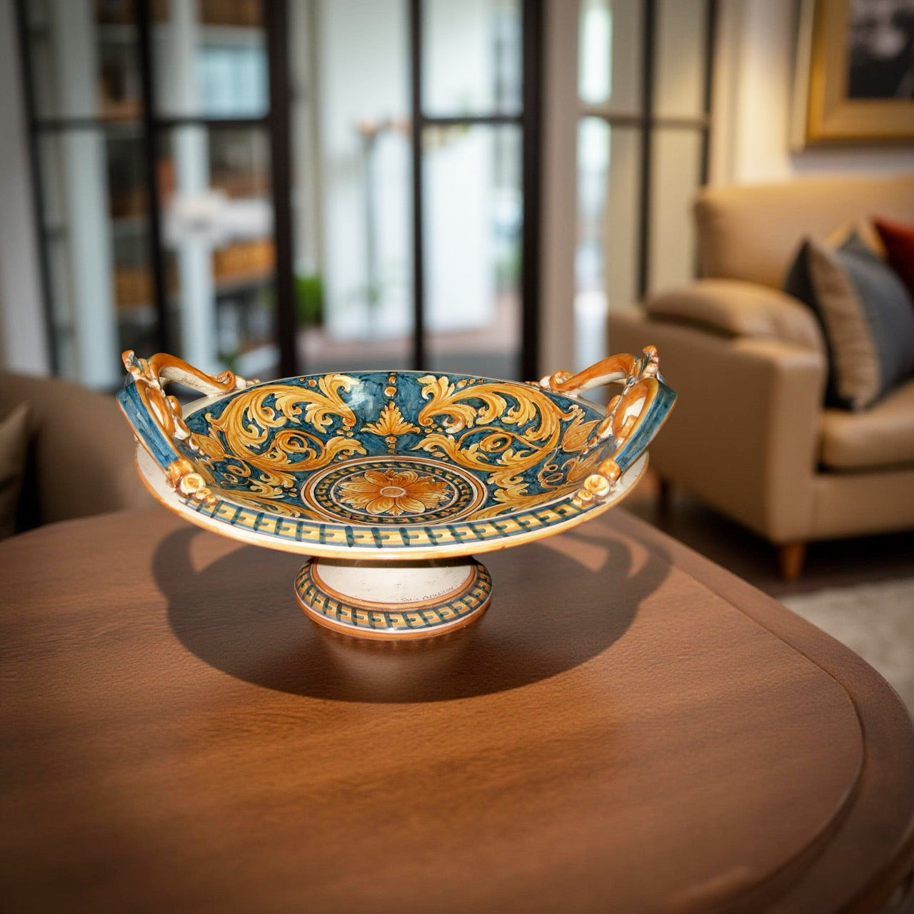Centerpiece in artiginal Ceramic of Caltagirone