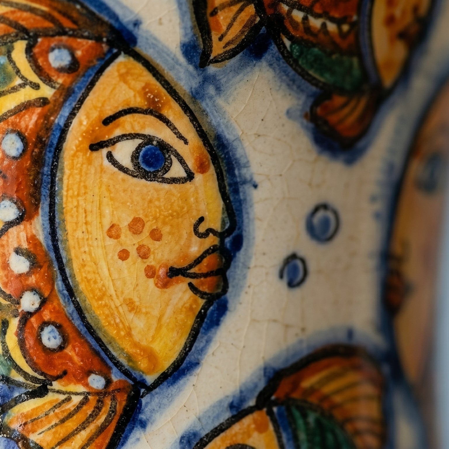 Lampe Albarello de Caltagirone H 35 cm - DecOr Pesci | Lampe sicilienne artisanale de Caltagirone