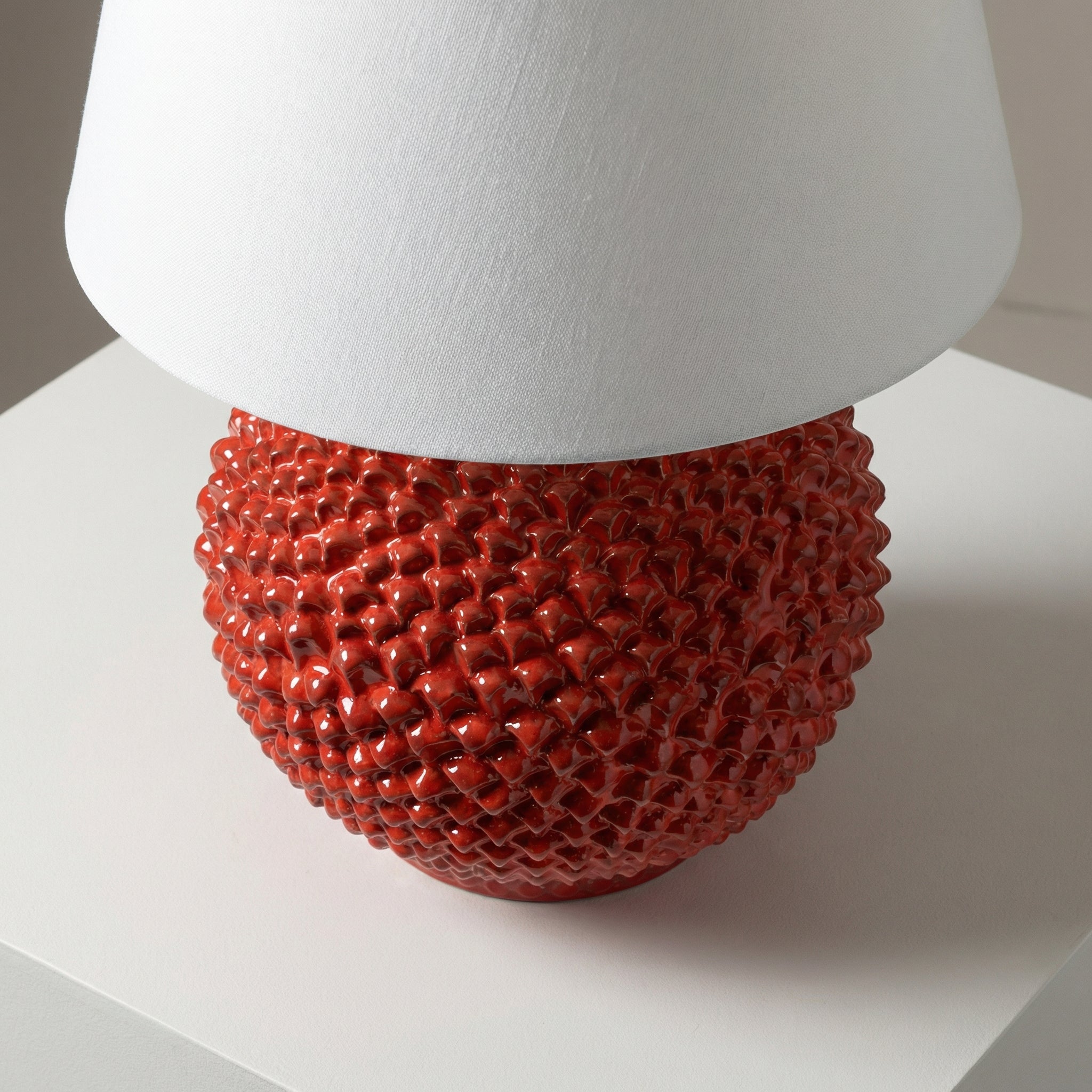 Ornamental light in ceramics of Caltagirone - Artistic ceramics Sofia