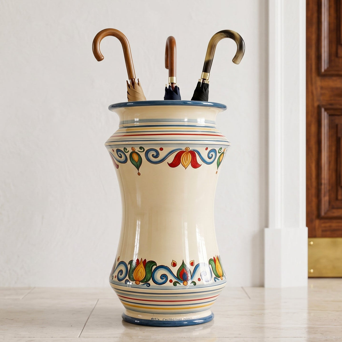 Schirmständer Albarello H 50 cm / 19¾" aus Caltagirone-Keramik — Decoro Sicily