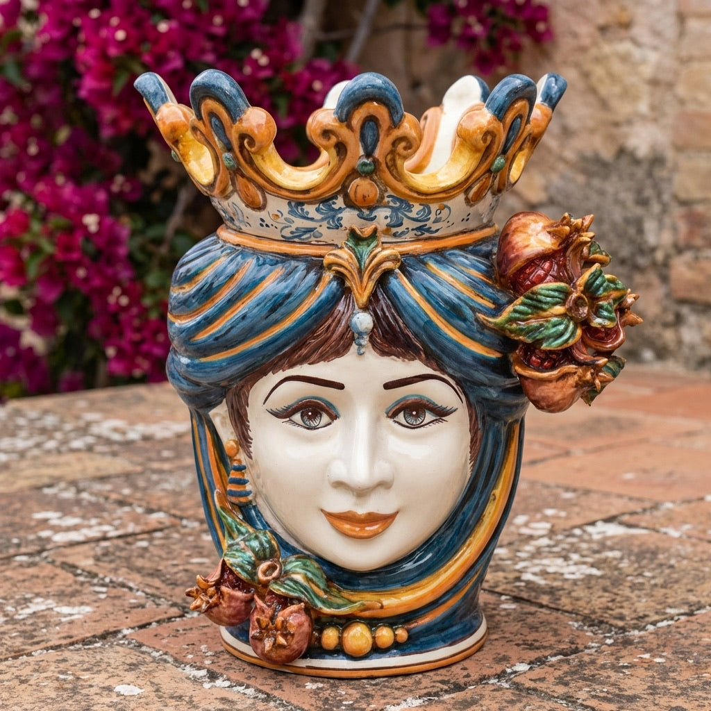Moor's head h 40 blue and orange pomegranates female