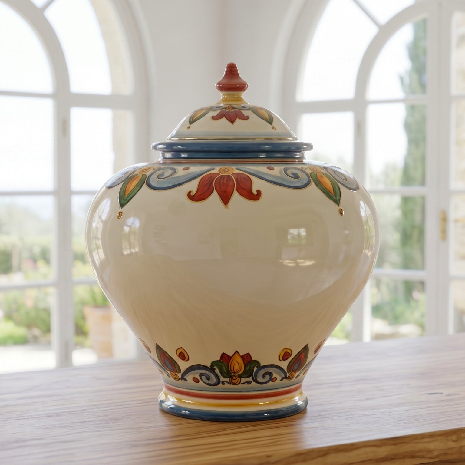 Grand Vase en Céramique – Décor Sicily | Majolique sicilienne de Caltagirone