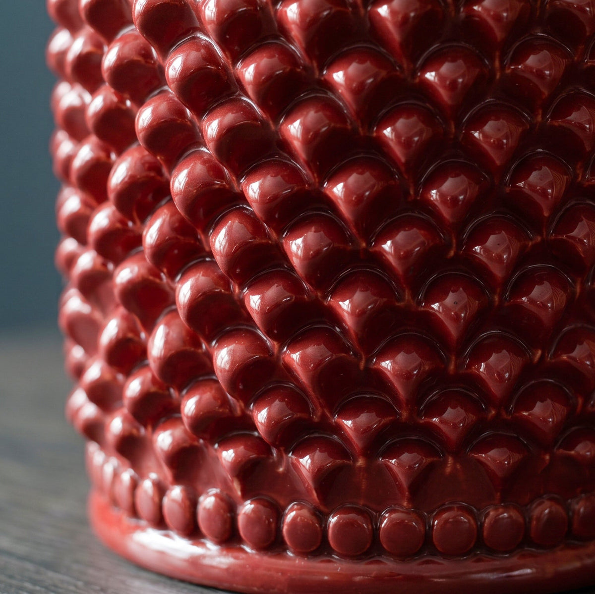 Vaso Pigna Cilindro h 35 cm - Bordeaux | Ceramica Caltagirone