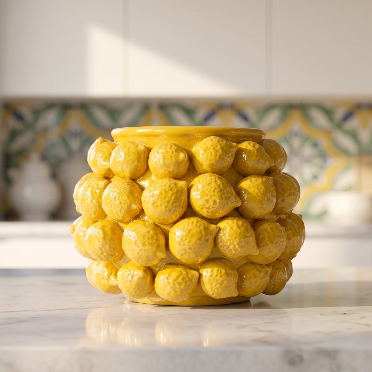 Jarrón Cerámica Siciliana – Cerámica italiana de Caltagirone, Sicilia