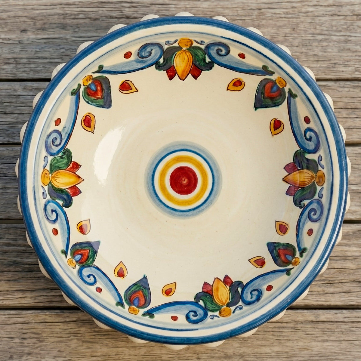 Cuenco Piña H 14 cm / 5½" Ø 20 cm / 7¾" en Cerámica de Caltagirone — Decoro Sicily