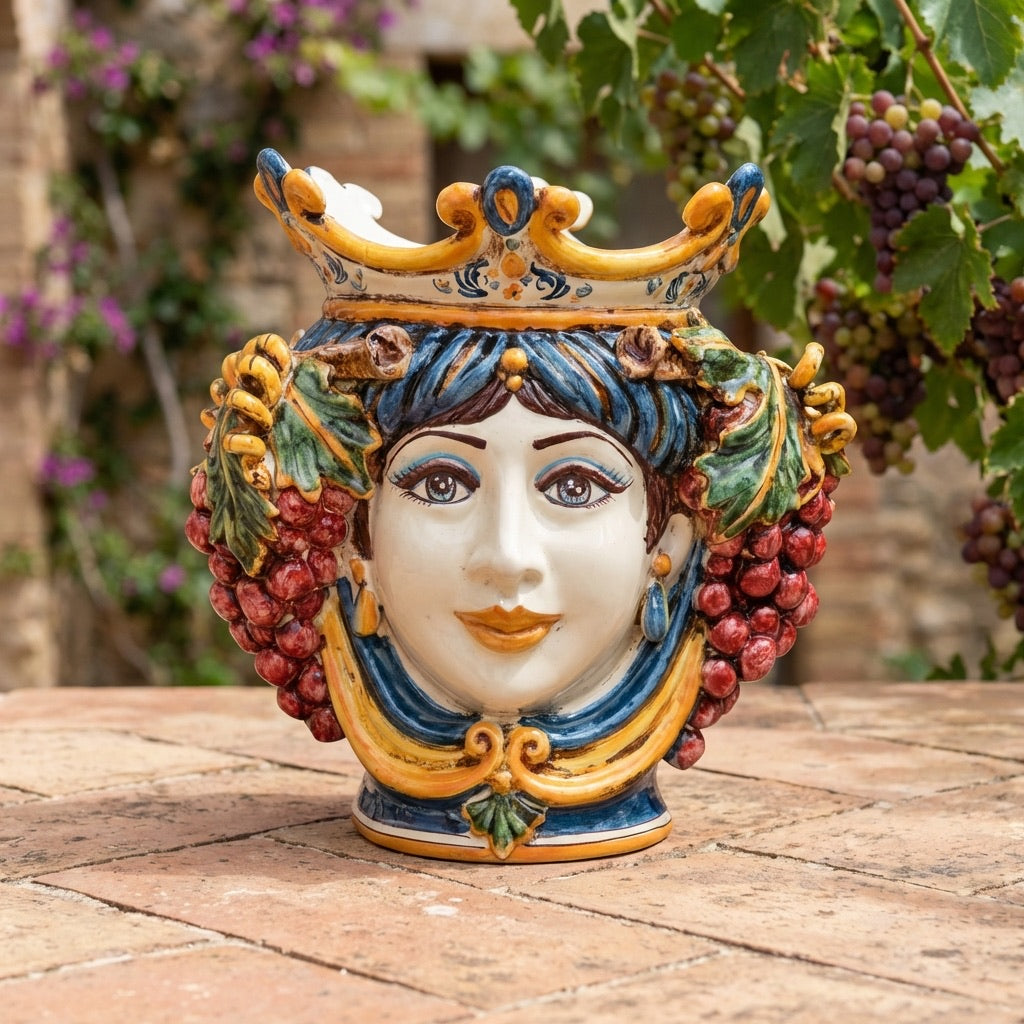 Head h 25 with grapes blue/orange female