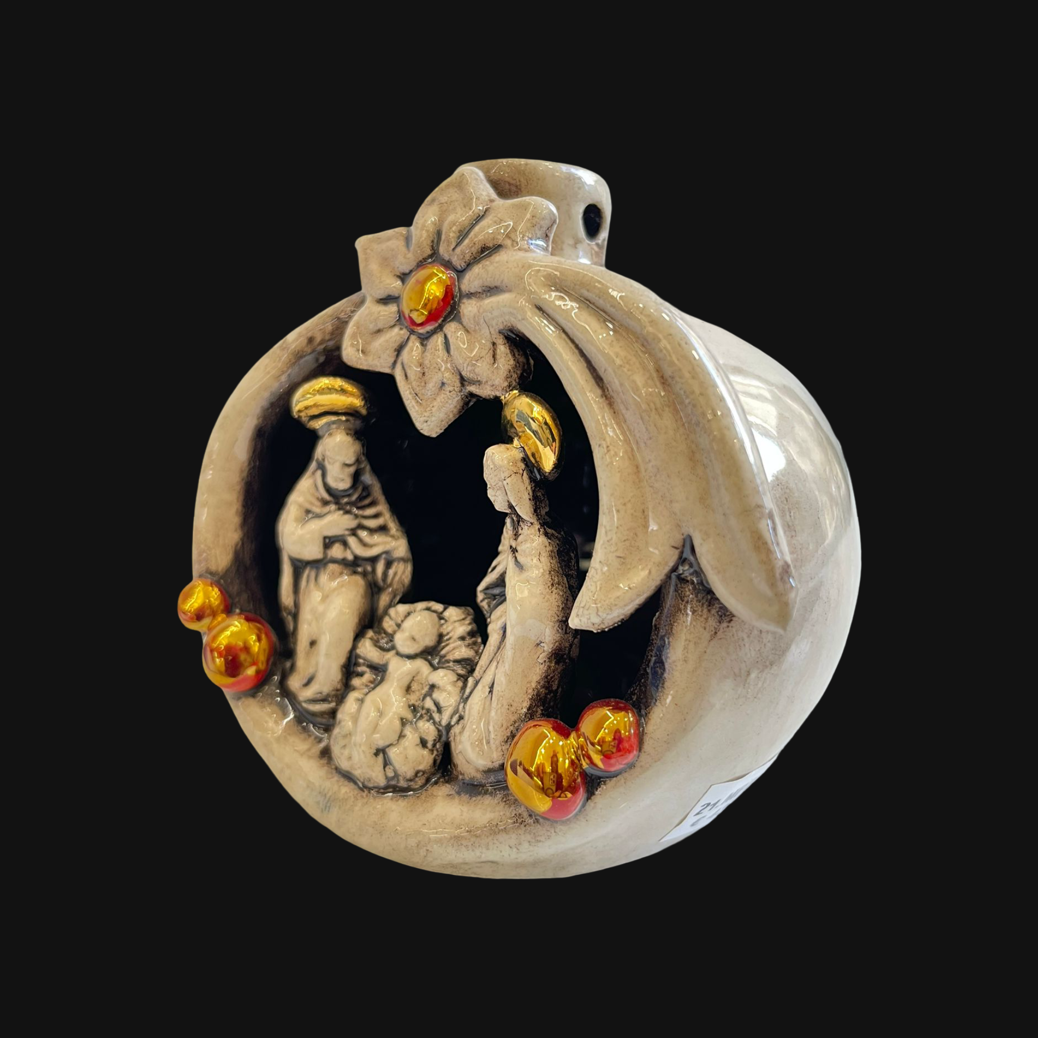 Natività mini pallina h 10 Madreperla Oro e Lustri