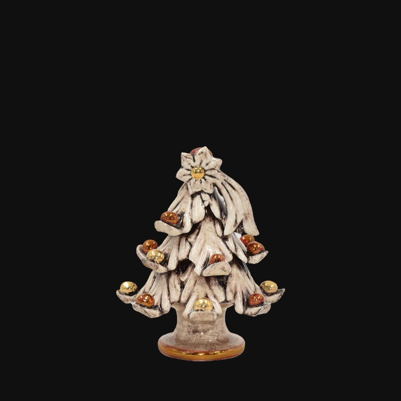 Albero di Natale Madreperla Oro e Lustri - Ceramiche di Caltagirone Sofia