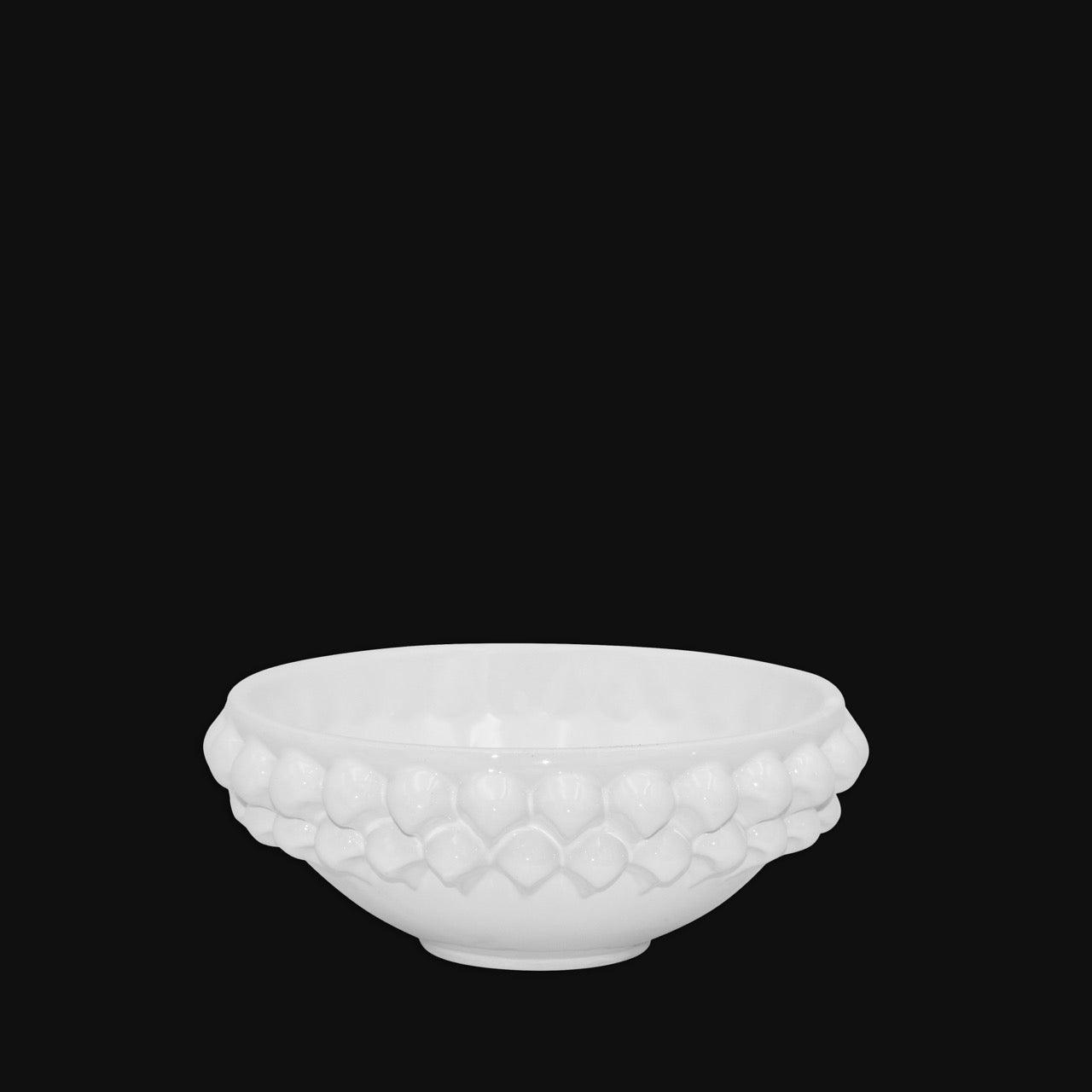 Ciotola a pigna white line - Bomboniera in ceramica - Ceramiche di Caltagirone Sofia
