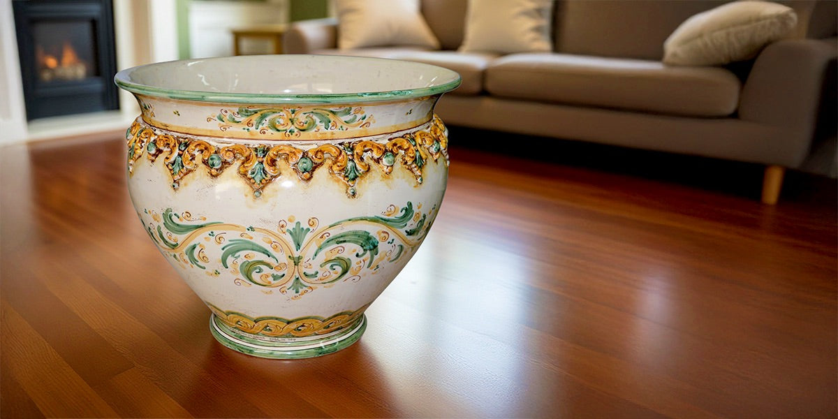 Linea Classica in Verde e Arancio di Ceramiche Sofia