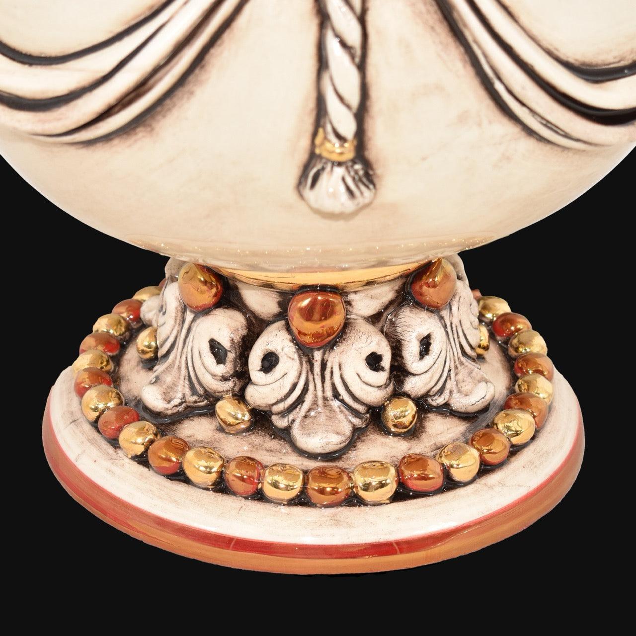 Vaso Monumentale H 31 Madreperla Oro e Lustri - Ceramiche di Caltagirone Sofia