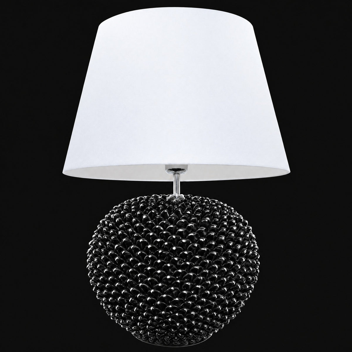 Lume a Palla Pigna, Black Line. Ceramiche Sofia, Caltagirone