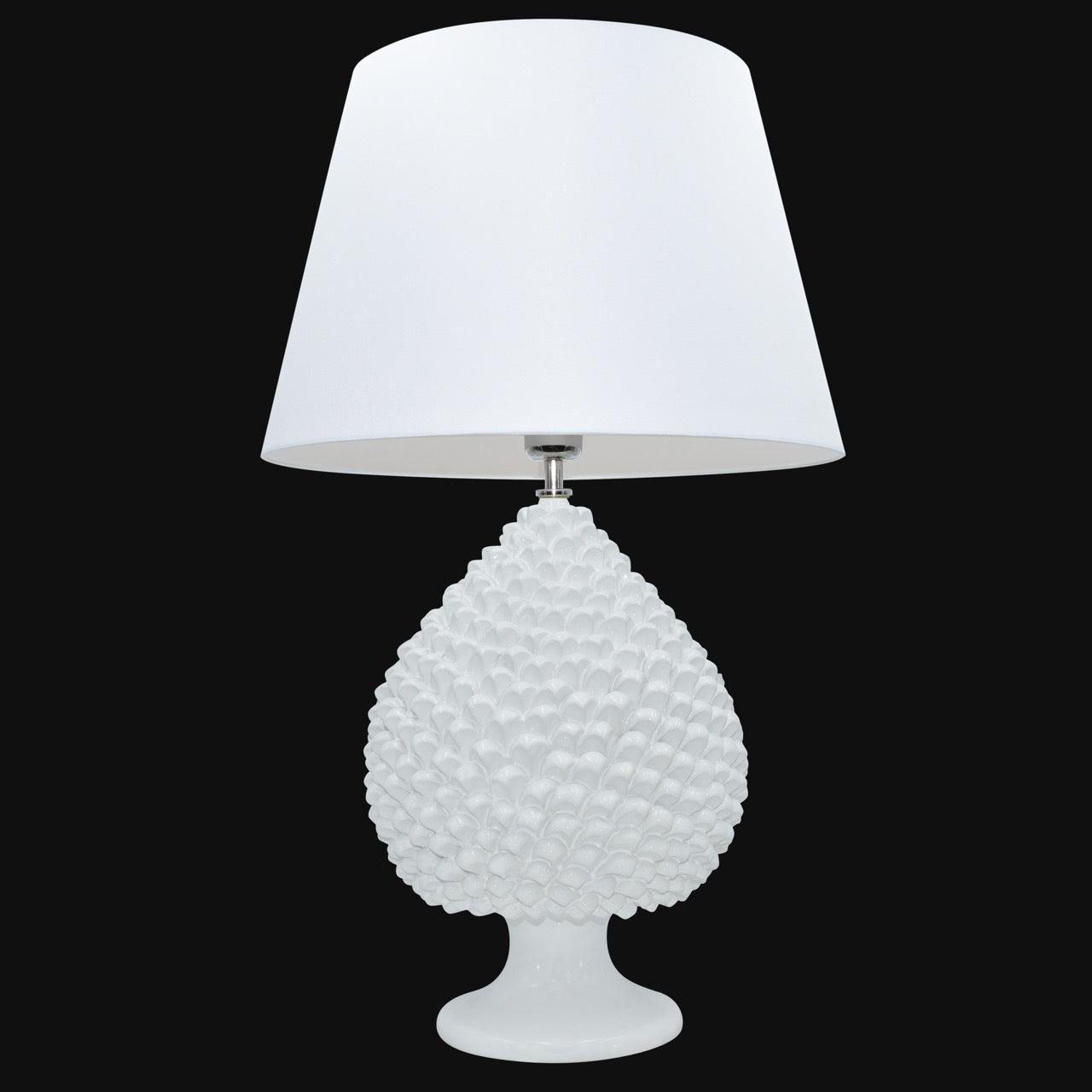 Lume Pigna modellata a mano White Line - Ceramiche di Caltagirone - Ceramiche di Caltagirone Sofia