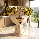 Testa h 30 Zahira Limoni Siciliani in Madreperla viso uomo - Ceramiche di Caltagirone Sofia