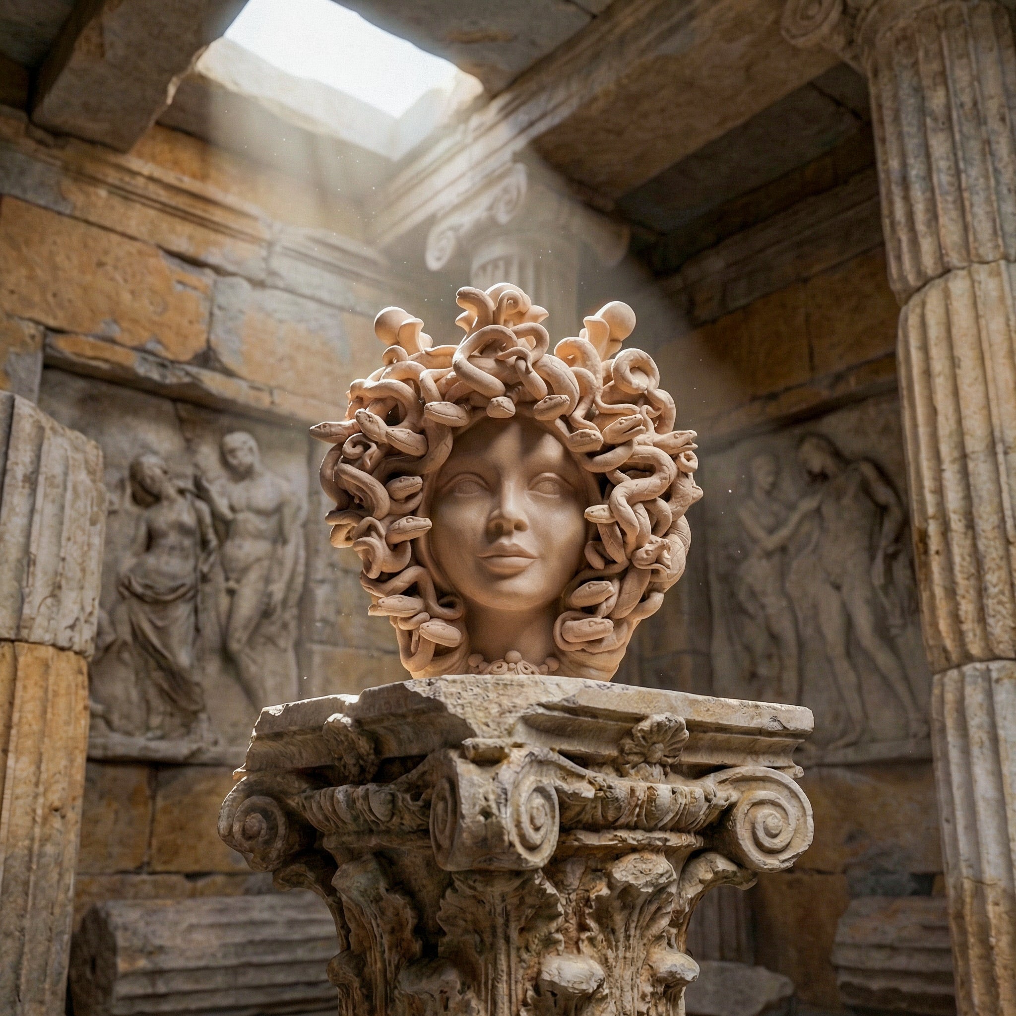Medusa Head Vase H 38 cm / 15" – Testa di Moro from Caltagirone, Sicily
