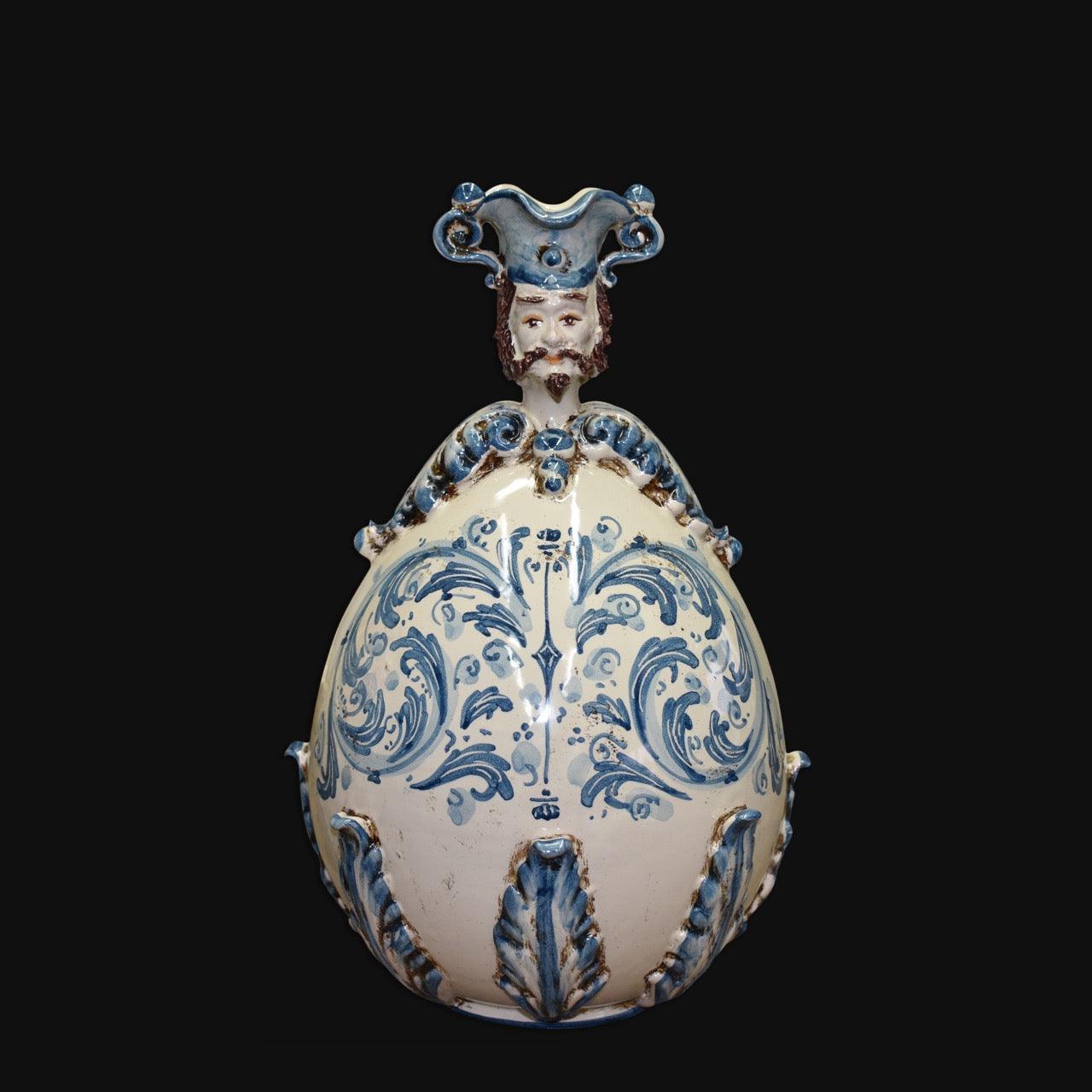 Uovo a personaggio uomo h 25 cm plastico sofia Mono Blu - Ceramiche di Caltagirone Sofia