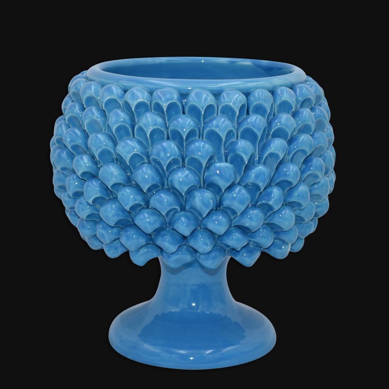 Vaso mezza pigna turchese in ceramica di Caltagirone - Ceramiche di Caltagirone Sofia