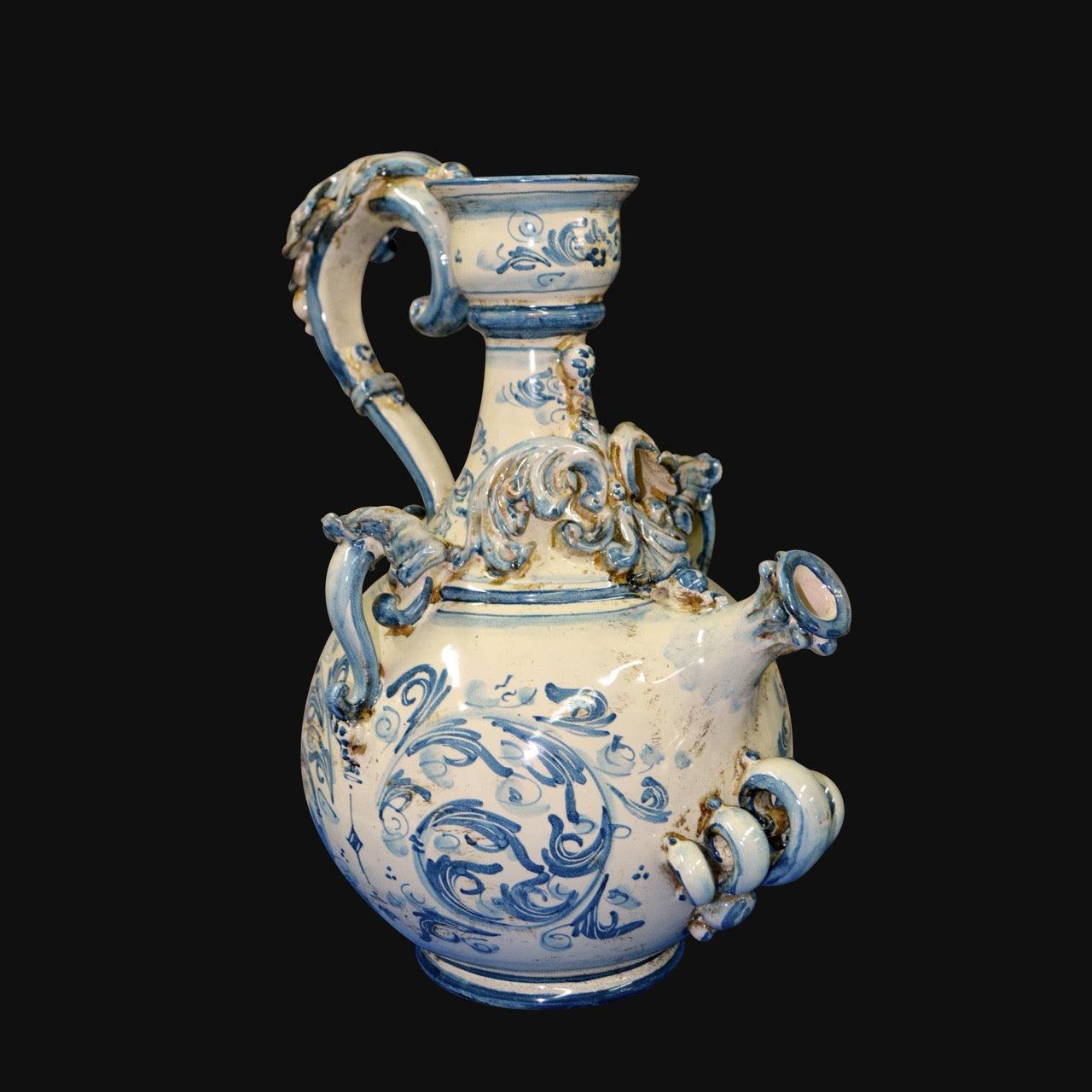 Versatoio Sofia Mono Blu in Ceramica Siciliana - Eleganza e Tradizione - Ceramiche di Caltagirone Sofia