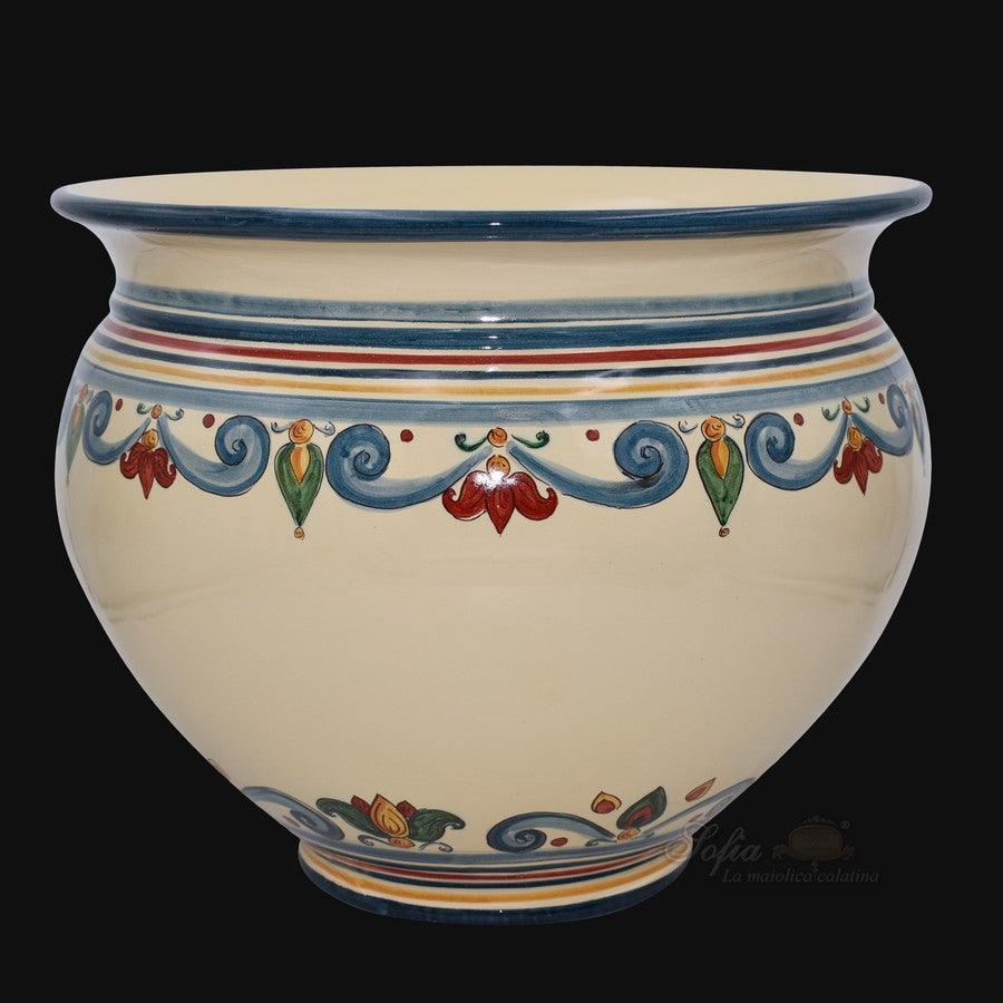 Cachepot decoro Sicily in ceramica siciliana di Caltagirone - Ceramiche di Caltagirone Sofia