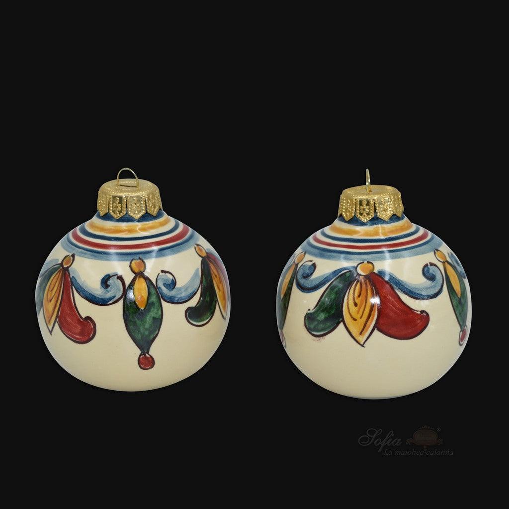 Pallina natalizia Ø 8 decoro sicily - Natale a Caltagirone - Ceramiche di Caltagirone Sofia