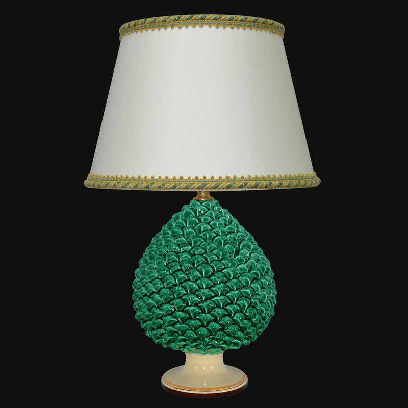 Ornamental pine cone light in ceramics of Caltagirone - Artistic ceramics Sofia