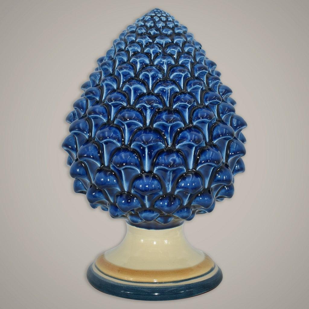 Pigna semilavorata altezza 15/35 Blu e Arancio - Ceramiche di Caltagirone Sofia
