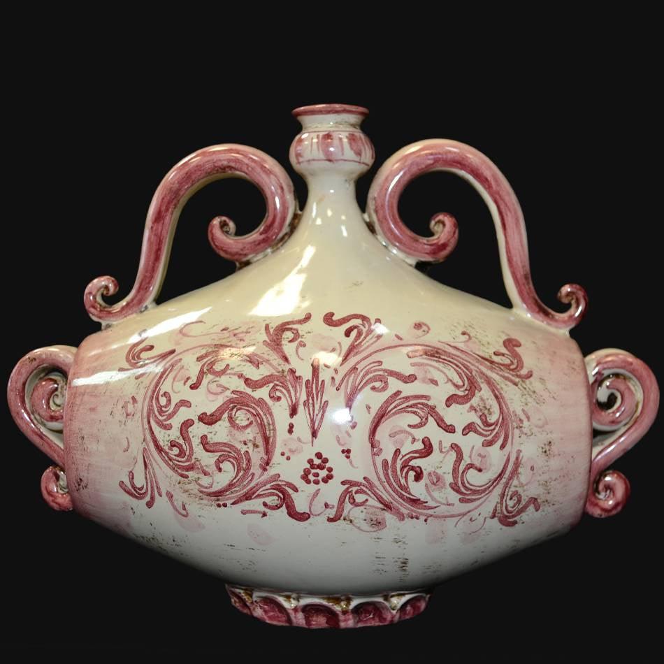 Scaldone medio 23x19 s. d'arte mono bordeaux - Ceramiche di Caltagirone Sofia