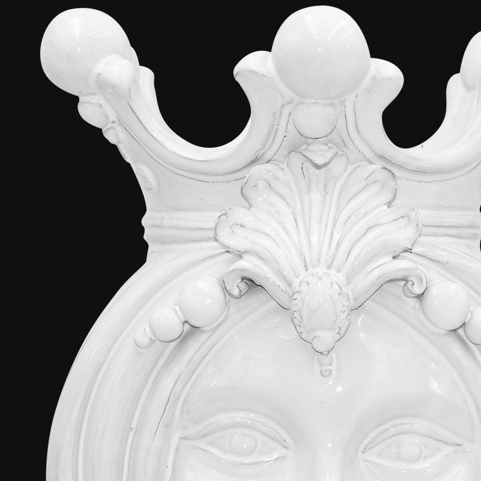 Testa h 38 white line donna - Teste di moro moderne Sofia Ceramiche - Ceramiche di Caltagirone Sofia