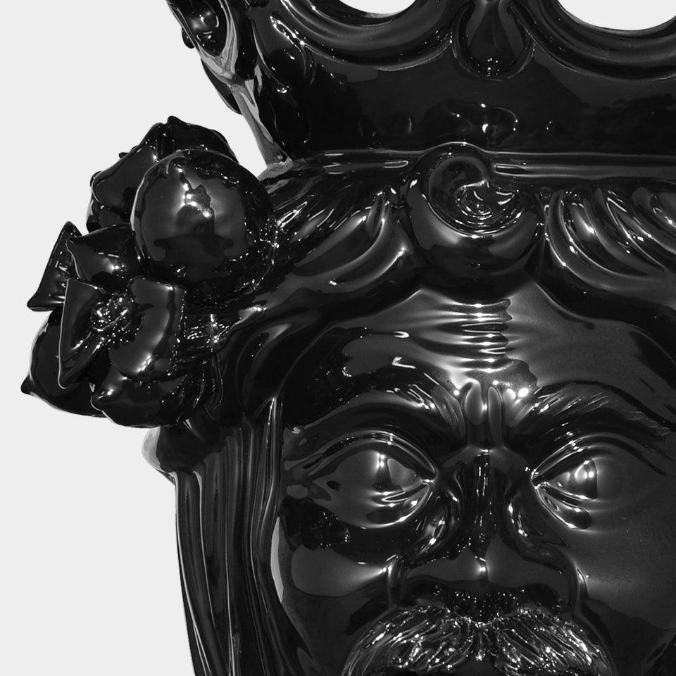 Testa h 40 limoni black line uomo - Ceramiche di Caltagirone Sofia