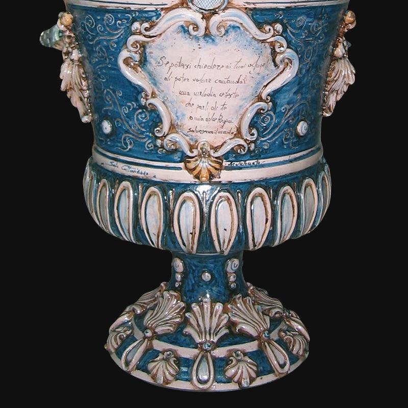 Vaso monumentale prosa in serie limitata mono blu - Ceramiche di Caltagirone Sofia