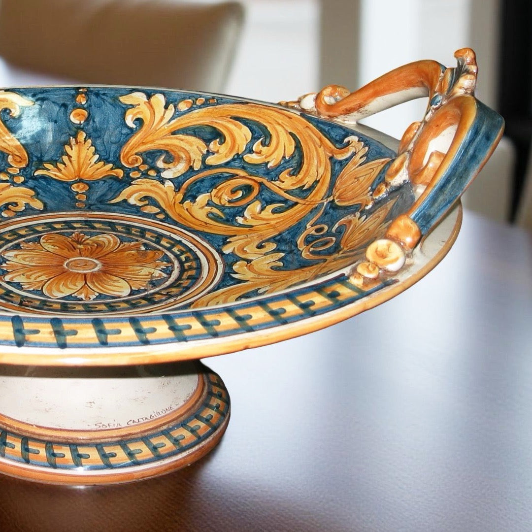 Centerpiece in artiginal Ceramic of Caltagirone
