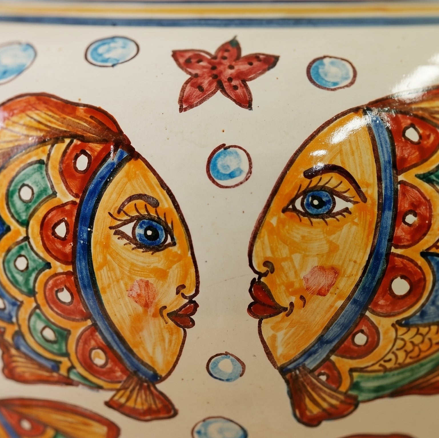 Lámpara Bola – Cerámica italiana de Caltagirone, Sicilia