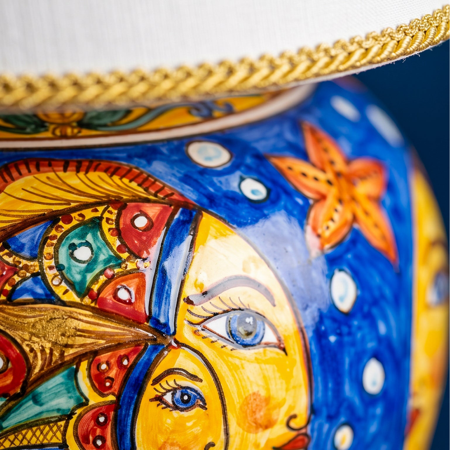 Testa di Moro H 25 cm avec Turban – Homme Moro, Madreperla – Tête de Maure de Caltagirone, Sicile