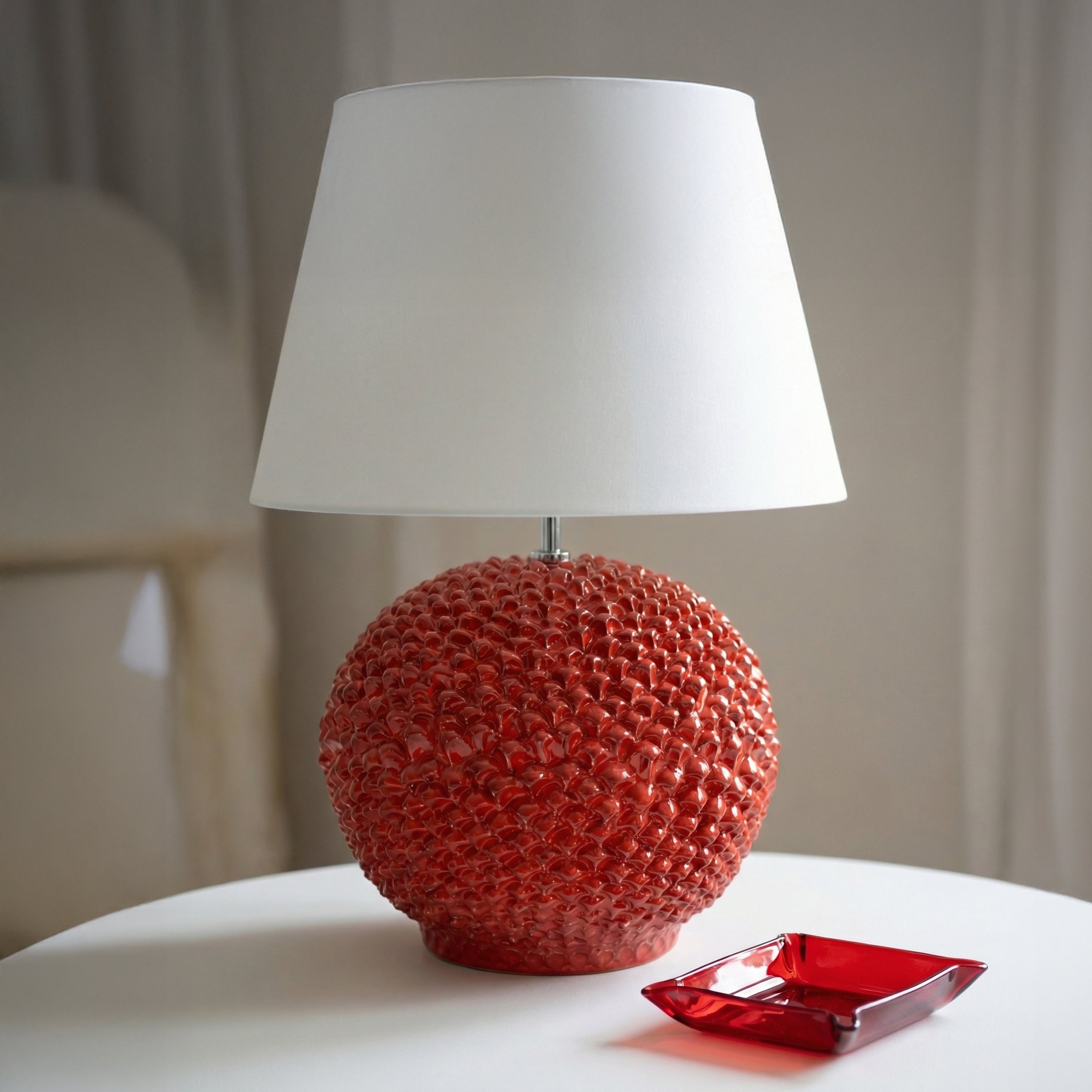 Ornamental light in ceramics of Caltagirone - Artistic ceramics Sofia