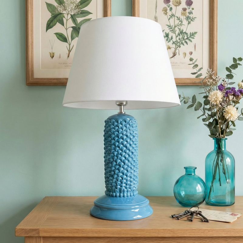 Pomme de Pin de Caltagirone H 60 cm - Turquoise | Ceramique Caltagirone - Pomme de Pin Sicilienne