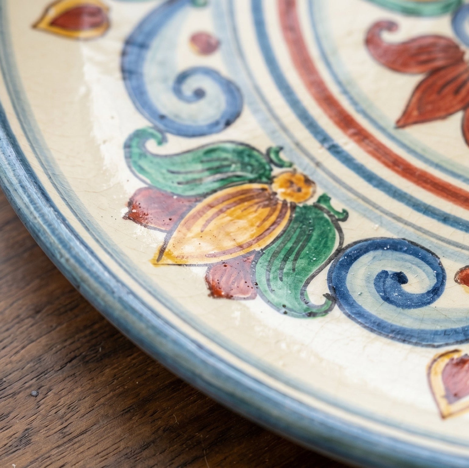 Sizilianischer Wandteller Keramik Ø 35/45 cm, Decoro Sicily – Sizilianische Majolika aus Caltagirone