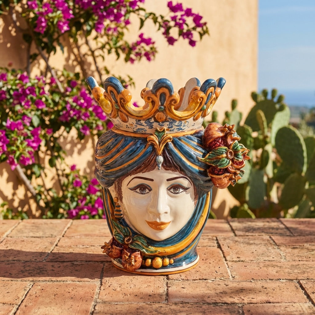 Moor's head h 40 blue and orange pomegranates female