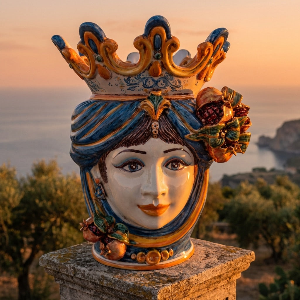 Moor's head h 40 blue and orange pomegranates female