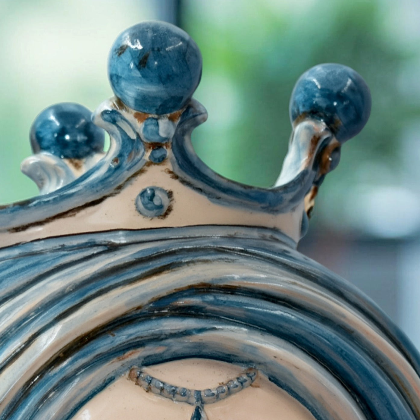 Testa h 30 in mono blu donna - Modern Moorish heads Sofia Ceramiche