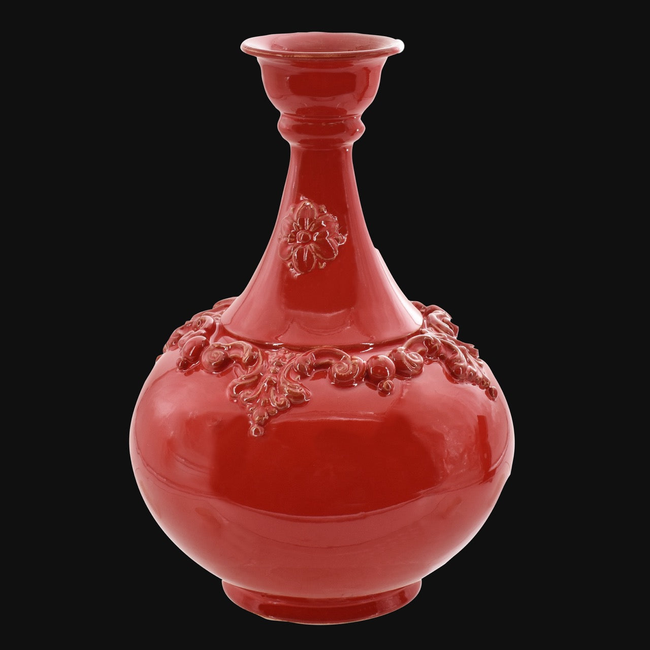 Bottiglia h 30 cm Plastico Sofia Rosso Fuoco
