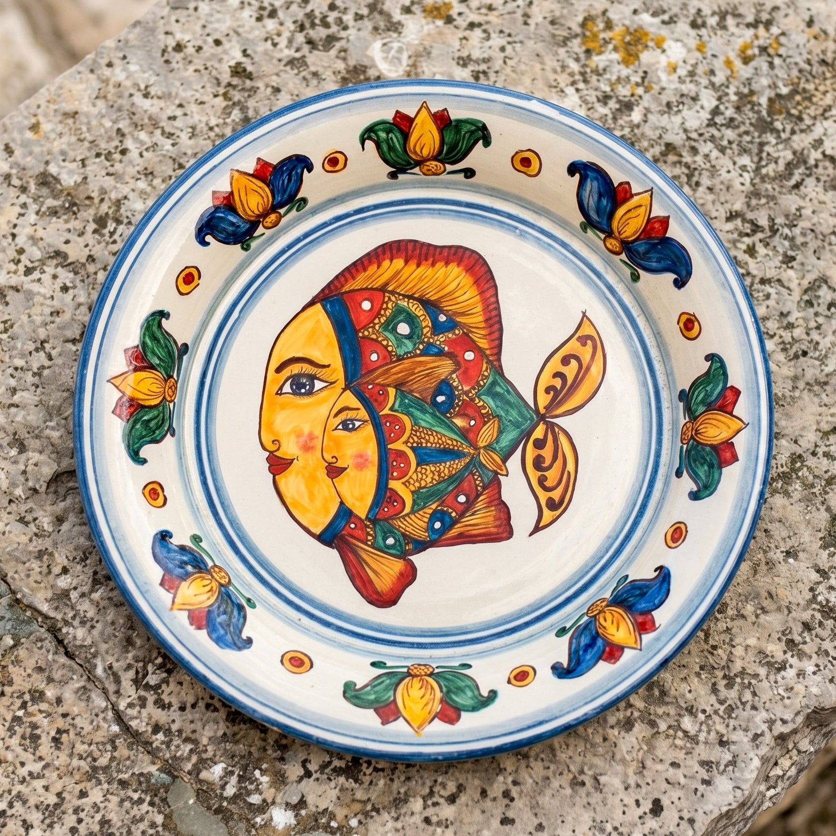 Gerbe en Majolique Sicilienne | Ceramique italienne de Caltagirone, Sicile