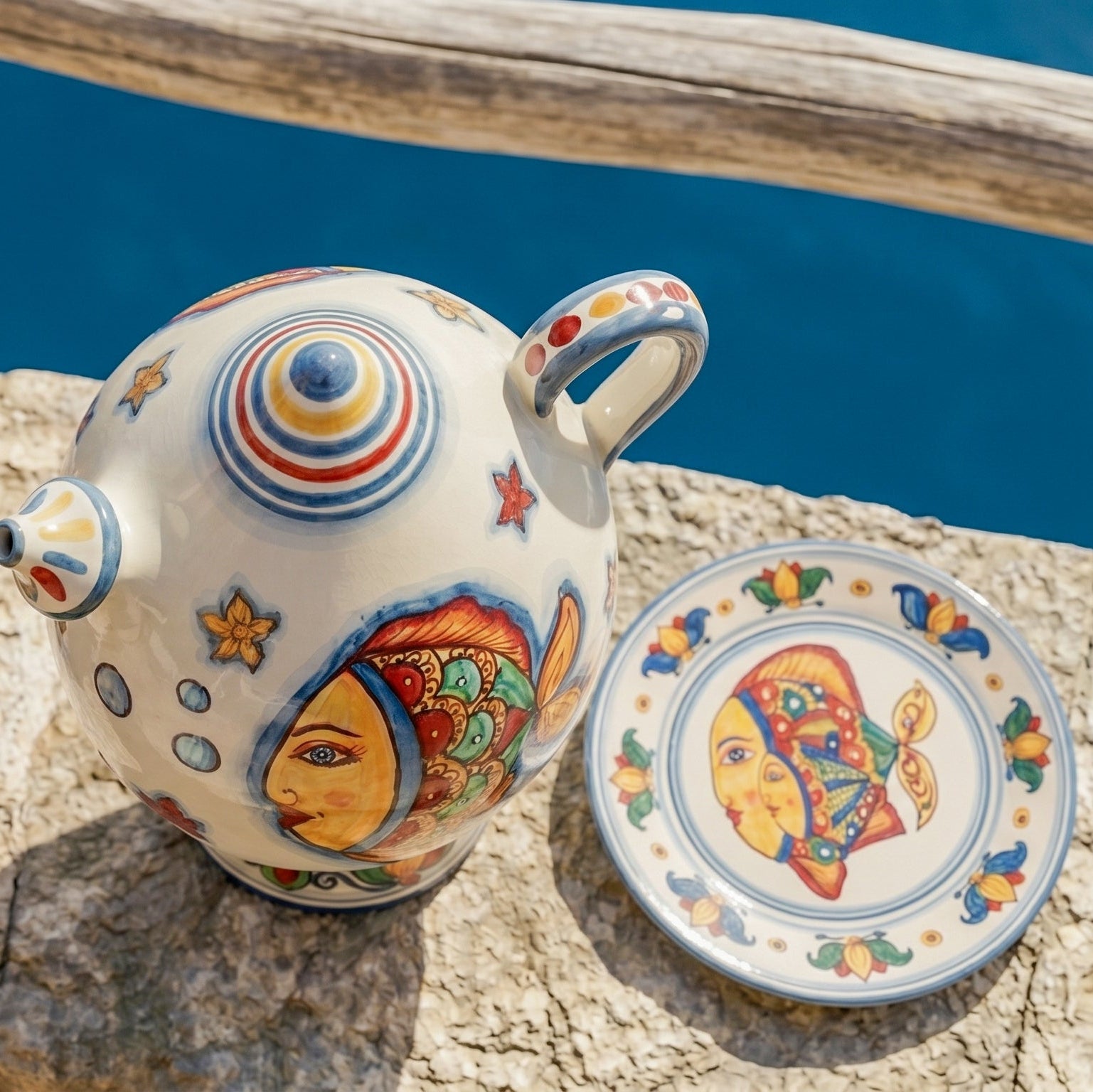 Gerbe en Majolique Sicilienne | Ceramique italienne de Caltagirone, Sicile