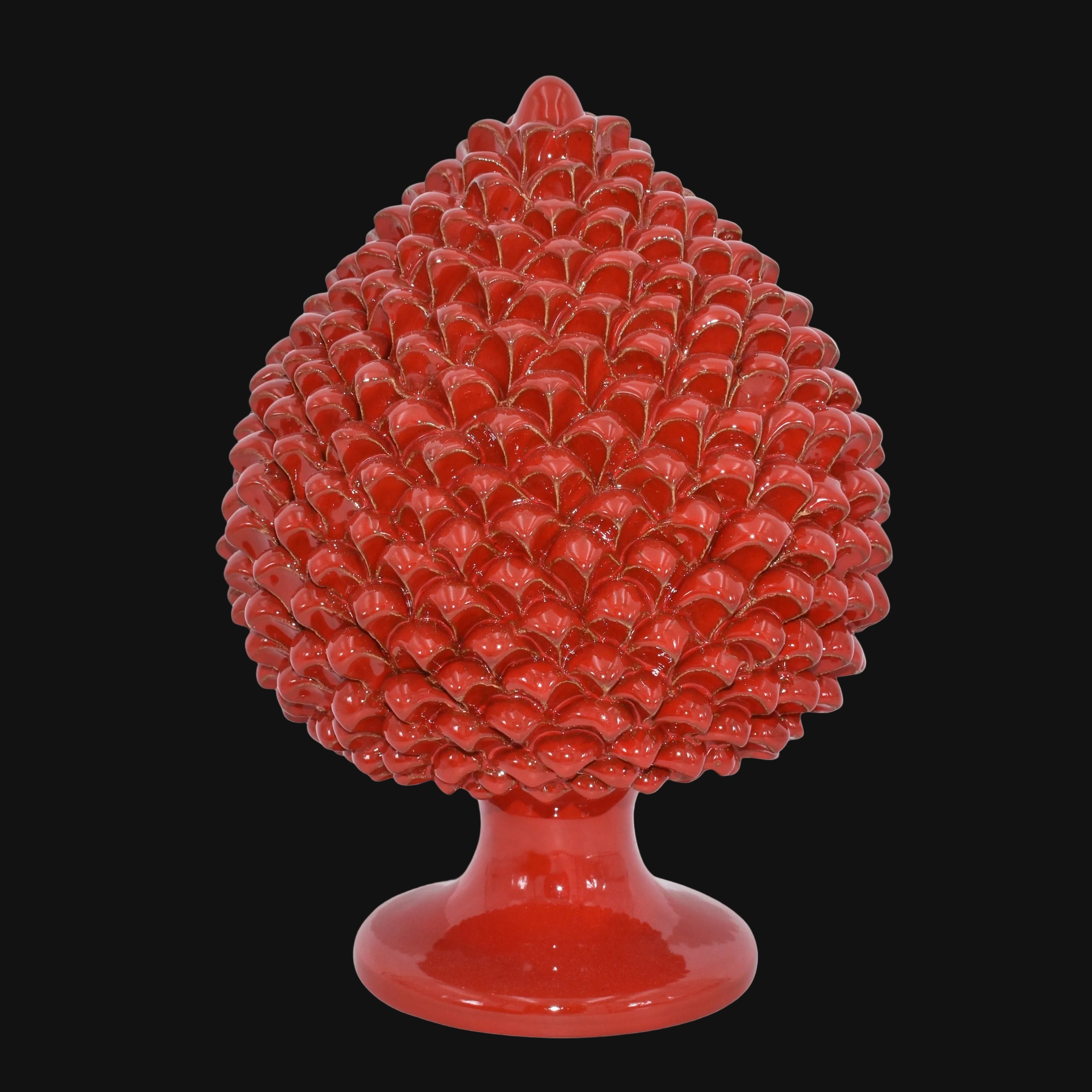 Artisan Pine Cone Fire Red - Caltagirone Sicily