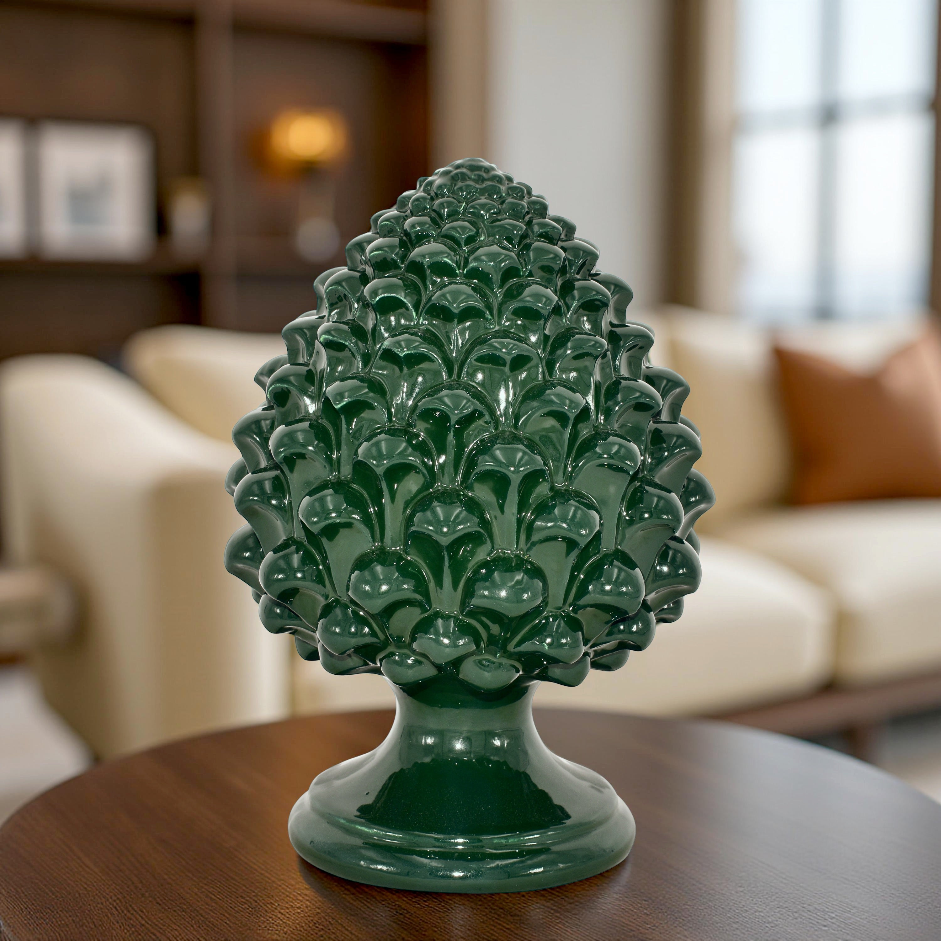 Semi-finished pine cone height 15/35 Antique Green