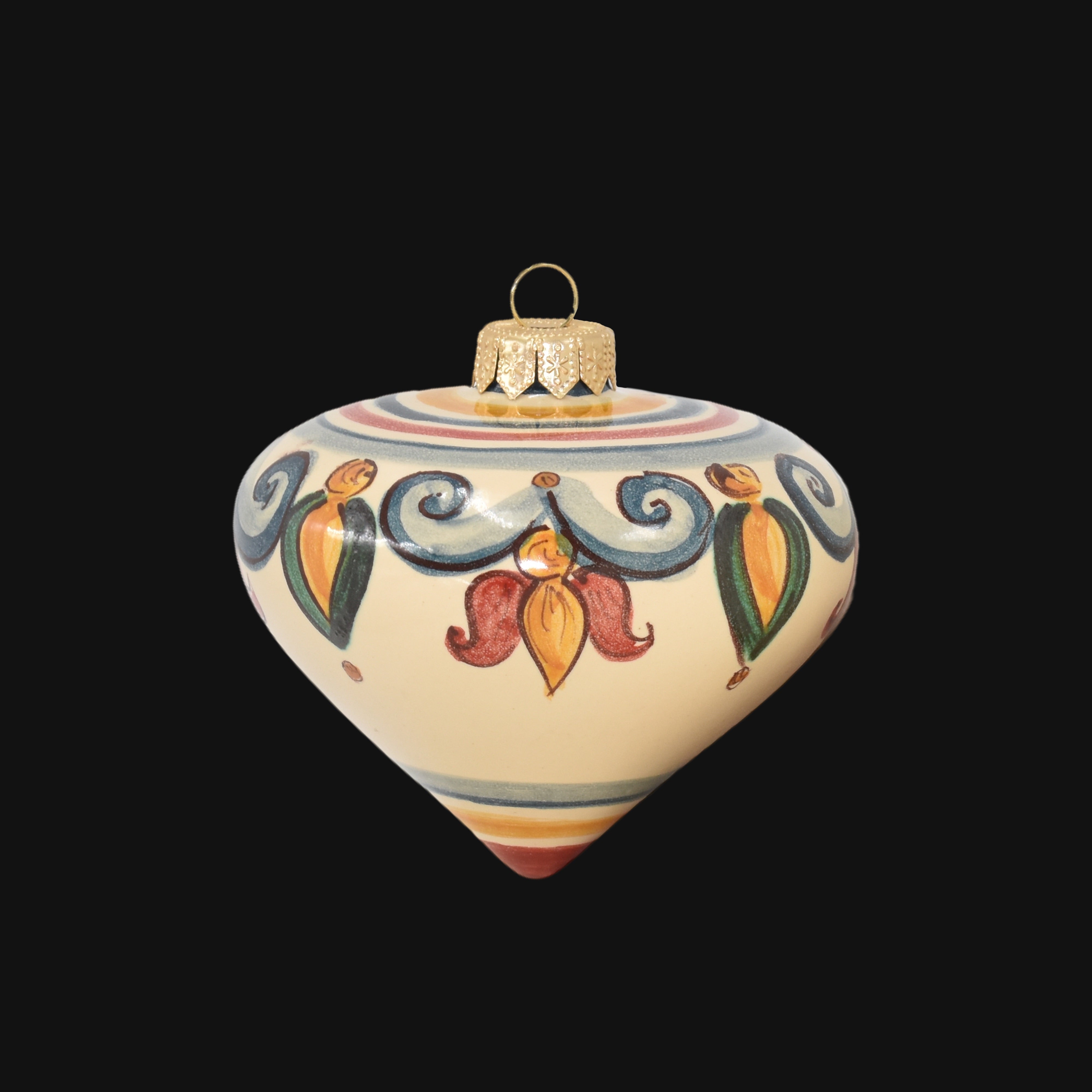 Set da 2 Palline natalizie a Goccia diam. 6 cm Decoro Sicily