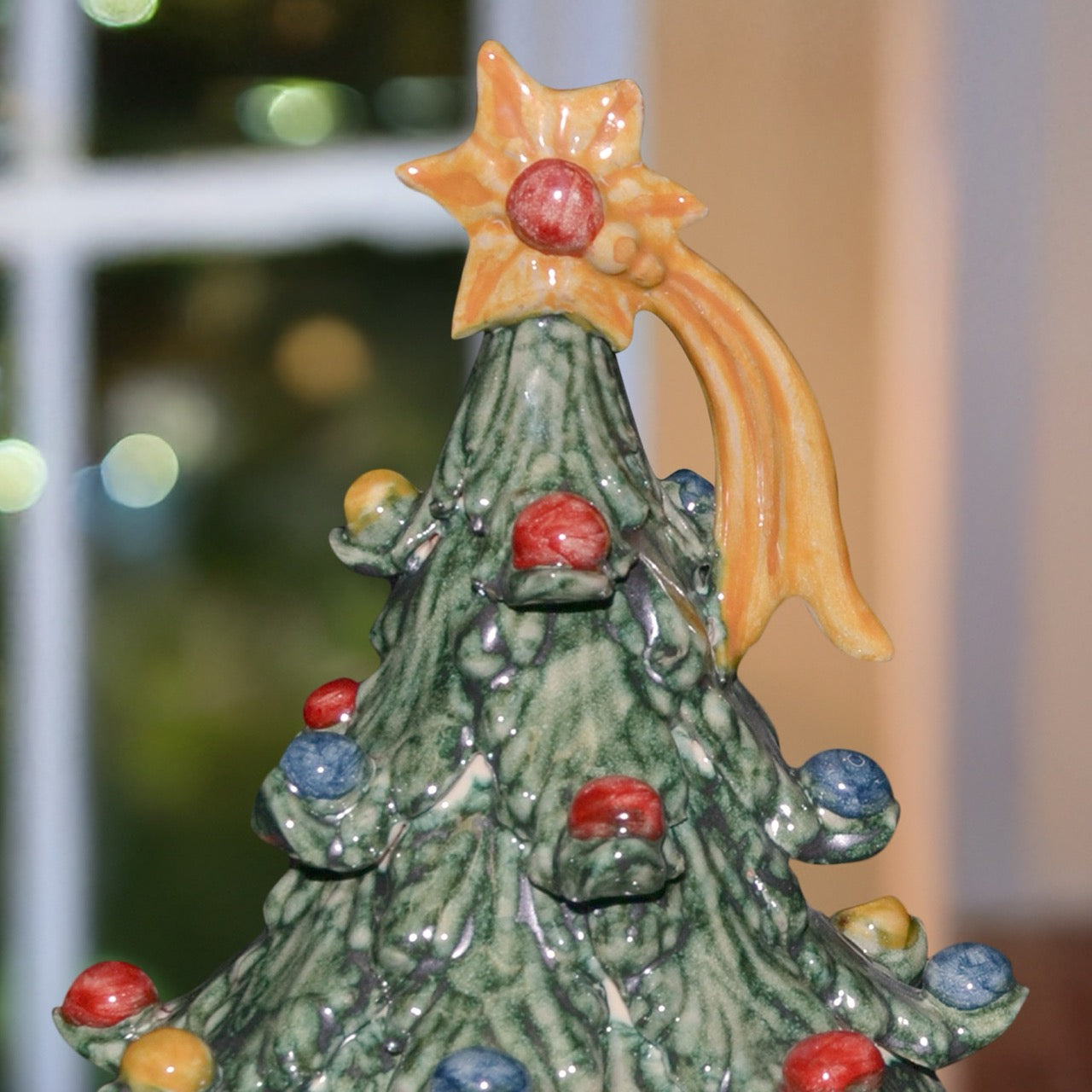 Christmas tree in artistic ceramic of Caltagirone, Italian Pottery Made in Italy