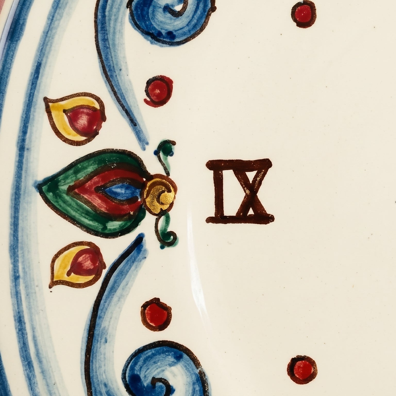 Sicilian Ceramic Wall Clock Ø 30 cm / Ø 11.8" – Sicilian majolica handcrafted in Caltagirone
