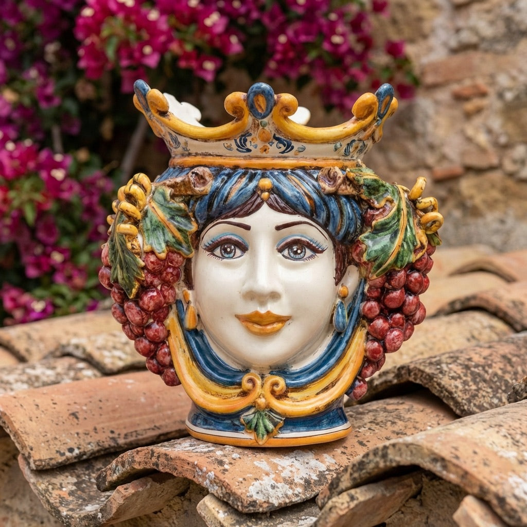 Head h 25 with grapes blue/orange female