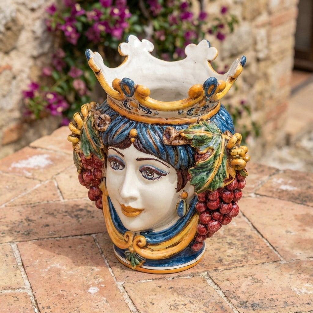 Head h 25 with grapes blue/orange female